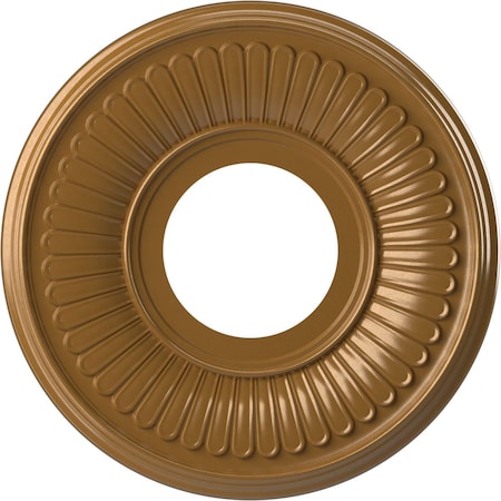Berkshire PVC Medallion (Canopies up to 4 1/2"), 10"OD x 3 1/2"ID x 3/4"P, Metallic Vintage Gold